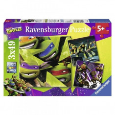 Puzzle Testoasele Ninja, 3x49 piese Ravensburger foto