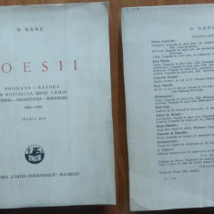 D. Nanu , Poesii ; Pronaos -Natura - Dumnezeu , 1934 , autograf , exemplar 31