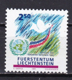 Liechtenstein 1991 fauna pasari ONU MI 1015 MNH w36, Nestampilat