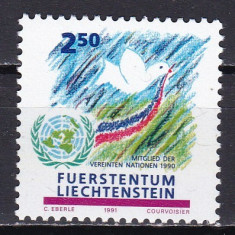 Liechtenstein 1991 fauna pasari ONU MI 1015 MNH w36