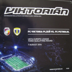 FC Viktoria Plzen - Petrolul Ploiesti (7 august 2014) / program de meci
