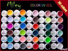 Set Gel Geluri Color MILEY 30 Buc pt unghii false lampa uv foto