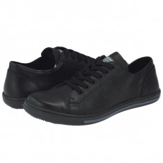 Pantofi casual piele barbati Bit Bontimes Eternity negru B7007PVNEGRU foto