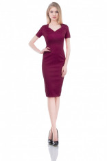 Rochie Dama Midi Beatrice New - Bordo foto