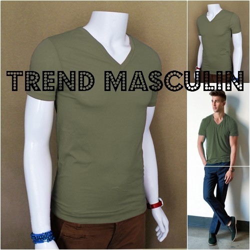 Tricou Barbati Anchior Guler V Verde Army Tricou Barbati Anchior Guler V Verde Army