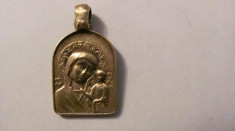 GE - Medalion pandantiv vechi ortodox Romania &amp;quot;Fecioara Maria cu Pruncul Iisus&amp;quot; foto