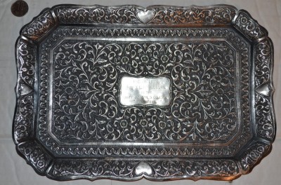 TAVA - ARGINT 950 - Fructiera - ZANZIBAR - Vintage - Facuta la comanda - 313g.! foto