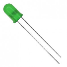 LED Verde de 3 mm cu Lentile Difuze foto