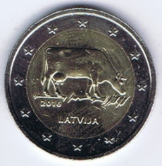 LETONIA moneda 2 euro comemorativa 2016 - Vaca, UNC foto