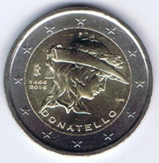 ITALIA moneda 2 euro comemorativa 2016 - Donatello, UNC foto