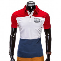 Tricou polo barbati S513 Rosu foto