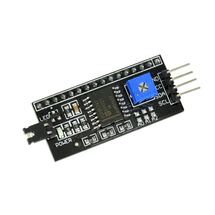 Adaptor Interfata I2C Arduino pentru afisaj LCD 1602 și 2004 IIC 2x16 4x20 Arduino / PIC / AVR / ARM / STM32 foto mare Adaptor Interfata I2C Arduino pentru afisaj LCD 1602 și 2004 IIC 2x16 4x20 Arduino / PIC / AVR / ARM / STM32 foto mare