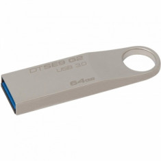 Stick memorie USB Kingston Data Traveler SE9 , 64 GB , USB 3.0 , Gri foto