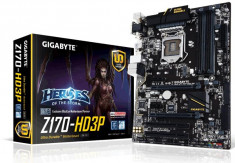 Placa de baza GIGABYTE Socket LGA1151, Z170-HD3P, 4*DDR4 2133/3466Mhz, DP/HDMI/DVI, 2*PCIEx16, 2*PCIEx1, 2*PCI, 6*SATAIII/3*SATAExpress, bulk foto