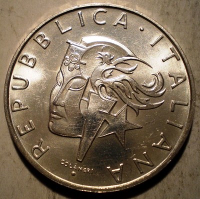 A.233 ITALIA OLIMPIADA SEUL 500 LIRE 1988 XF/AUNC ARGINT 11g 70000ex. foto