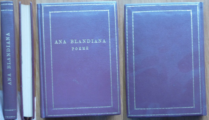 Ana Blandiana , Poeme , 1978 , ed. 1 cu autograf catre Coman , legatura piele