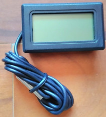 Termometru digital de panou, cu sonda -int/ext: frigider,congelator,acvariu,etc. foto