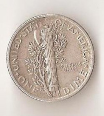Moneda 1 dime 1942 - SUA, 2,5 g argint 0,9000 foto