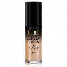 Milani Fond de Ten CONCEAL+PERFECT 2in1 Foundation+Concealer - 04 MEDIUM BEIGE foto