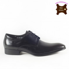 Pantofi eleganti barbati piele naturala VICTOR negru (Marime: 40) foto