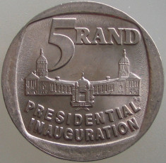 AFRICA DE SUD KM#150 - 5 Rand 1994 UNC &amp;quot;PRESIDENTIAL INAUGURATION&amp;quot; foto