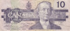 Bancnota Canada - 10 dollars 1989, circulati, stare buna