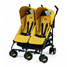 Carucior gemeni Pliko Mini Twin ModYellow Peg Perego foto