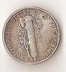 Moneda 1 dime 1944 - SUA, 2,5 g argint 0,9000 foto