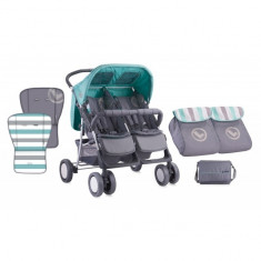 Carucior sport gemeni Twin Grey and Green Bertoni foto