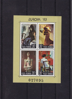 ROMANIA 1993 LP 1316 EUROPA 93 BLOC MNH foto