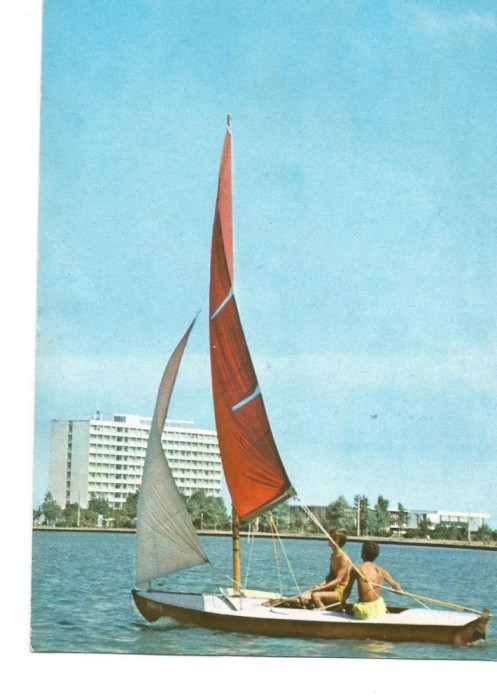 @carte postala(cod 321/73) -MAMAIA-Pe lacul Suitghiol