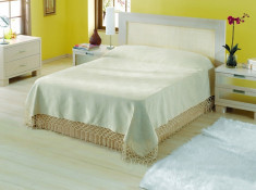 Cuvertura de pat dublu Valentini Bianco YT001 Ecru - 80x160 foto
