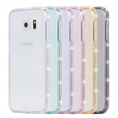 Husa Silicon PREMIUM cu pietricele pt Samsung Galaxy S6 , S6 Edge foto