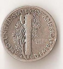 Moneda 1 dime 1943 - SUA, 2,5 g argint 0,9000 foto