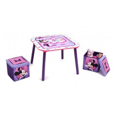 Set masuta si 2 tabureti Disney Minnie Mouse Delta Children foto