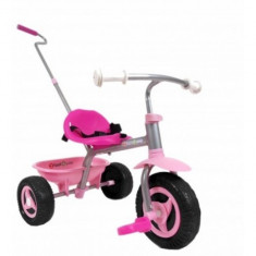Tricicleta copii metalica cu ghidaj parental Roz Palau foto
