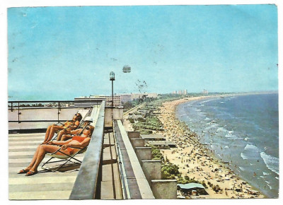 @carte postala(cod 130/71) -MAMAIA-vedere de pe terasa Hotel Parc foto