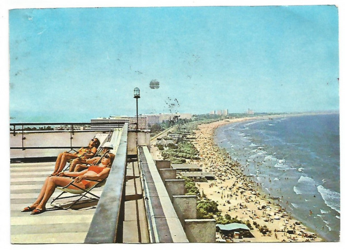 @carte postala(cod 130/71) -MAMAIA-vedere de pe terasa Hotel Parc