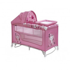 Patut pliant Nanny 2 Plus Rocker 120 x 60 cm Pink Kitten Lorelli foto