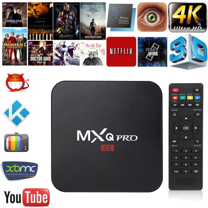 Media Player MXQ PRO 4K Amlogic S905 QuadCore 64bit Android 5.1 Smart TV Box PC foto mare Media Player MXQ PRO 4K Amlogic S905 QuadCore 64bit Android 5.1 Smart TV Box PC foto mare