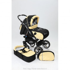 Carucior 2 in 1 Junior Plus Black Yellow Baby-Merc foto