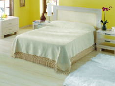 Cuvertura de pat dublu Valentini Bianco YT001 Ecru - 240x240 foto