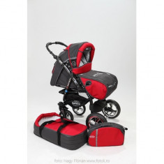 Carucior 2 in 1 Junior Plus Charcoal Grey Red Baby-Merc foto