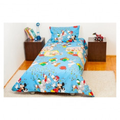 Lenjerie pat copii 1 persoana Mickey Mouse BebeDeco foto