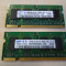 Pachet Memorie RAM Laptop Samsung 512MB 2 buc total 1GB SODIMM DDR2 533 + 667MHz