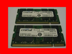 Memorie ram laptop 1GB 1024MB SODIMM ddr1 PC2700 DDR333 333MHz Crucial foto