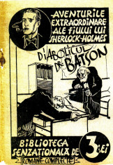 DIABOLICUL DR.BATSON COLECTIA BIBLIOTECA SENZATIONALADE 3 LEI AN 1930 foto