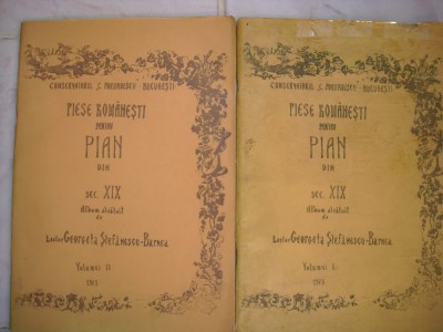 Piese romanesti din sec. XIX- album Georgeta S. Barnea-partituri * 2 vol. foto