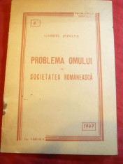 Gabriel Tepelea -Problema omului in societatea romaneasca 1947 ,Ed. Vremea foto