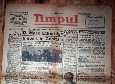 ZIAR VECHI TIMPUL 21 NOIEMBRIE 1945 foto